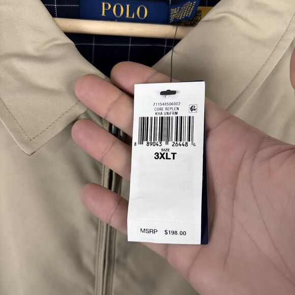 Ralph Lauren Mens Khaki Tan Bi Swing Jacket Navy Blue Pony Size 3XLT NWT - Picture 5 of 7